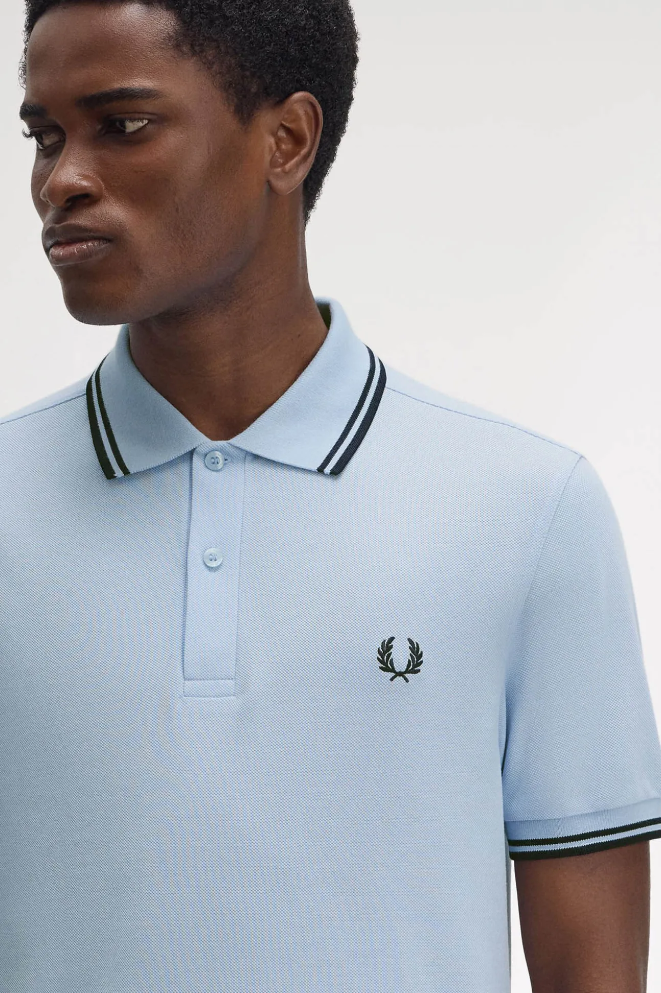 Polo piqué masculina de manga curta