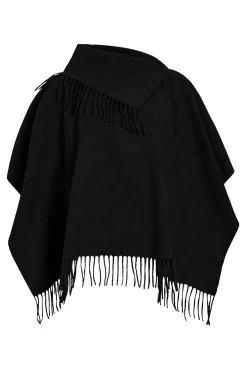 Poncho com franjas