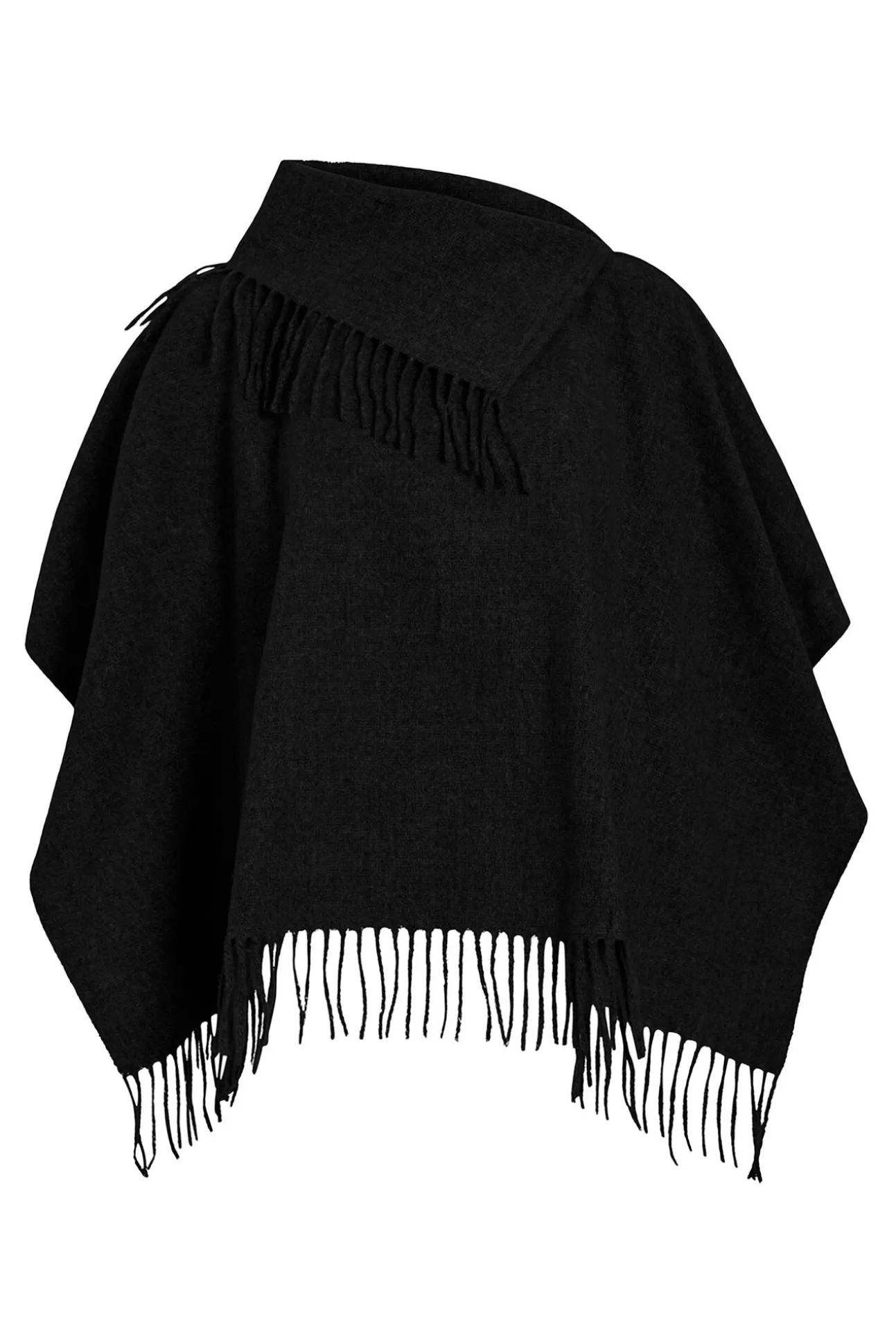 Poncho com franjas
