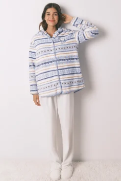 Robe com capuz e bordas do Snoopy