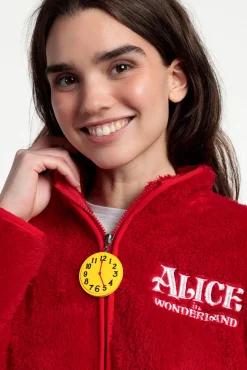 Robe curta borrego Alicia Wonderland para mulher