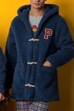 Robe curta borrego Paddington para homem