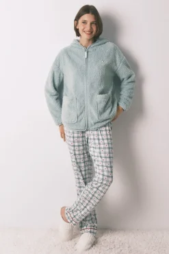 Robe curta tecido pelo verde lurex