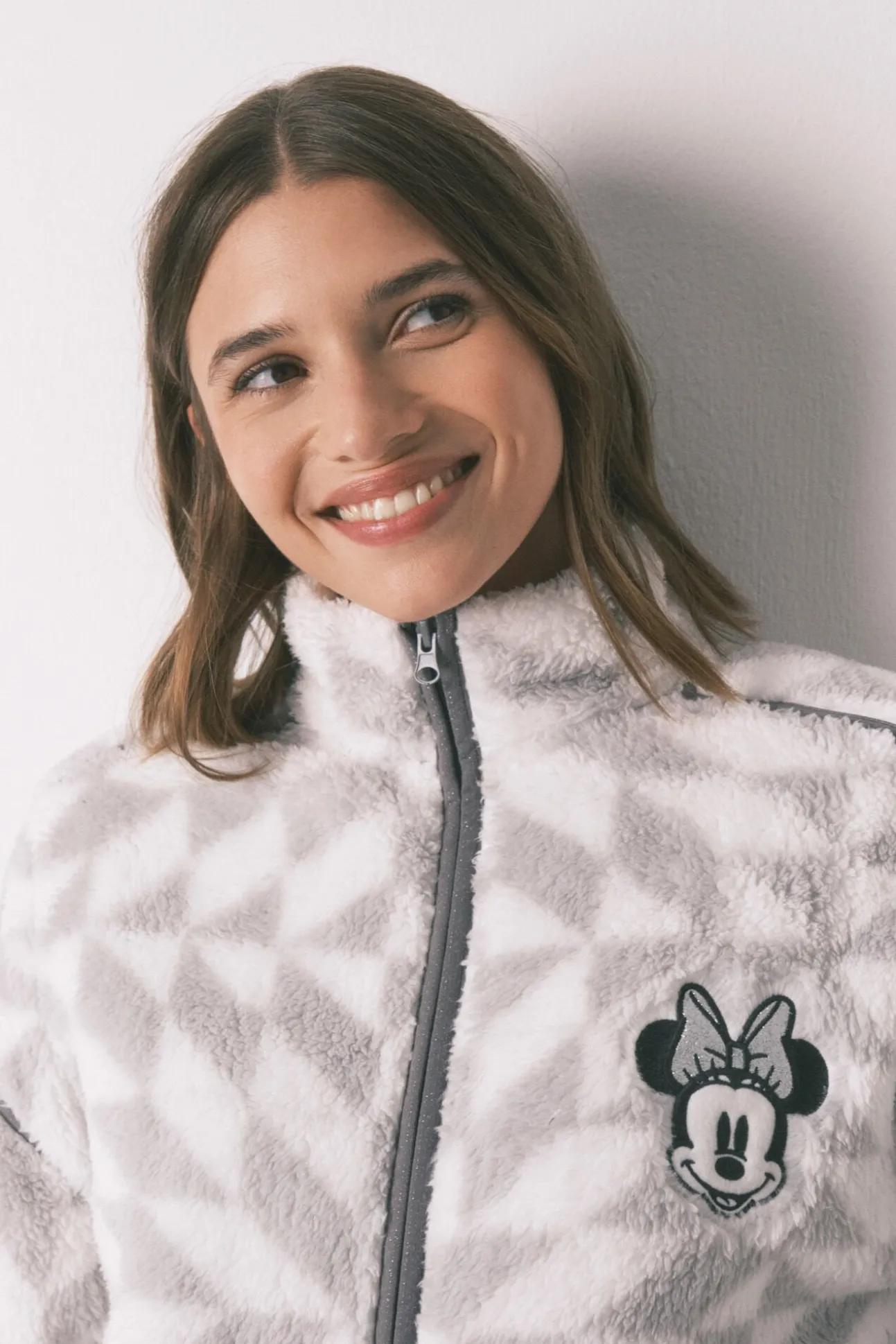 Robe curto de pelo estampado da Minnie