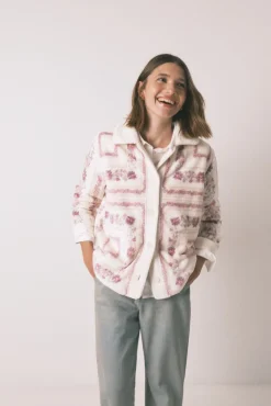 Robe curto rosa de polar
