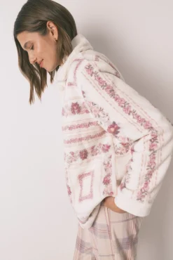 Robe curto rosa de polar