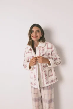 Robe curto rosa de polar