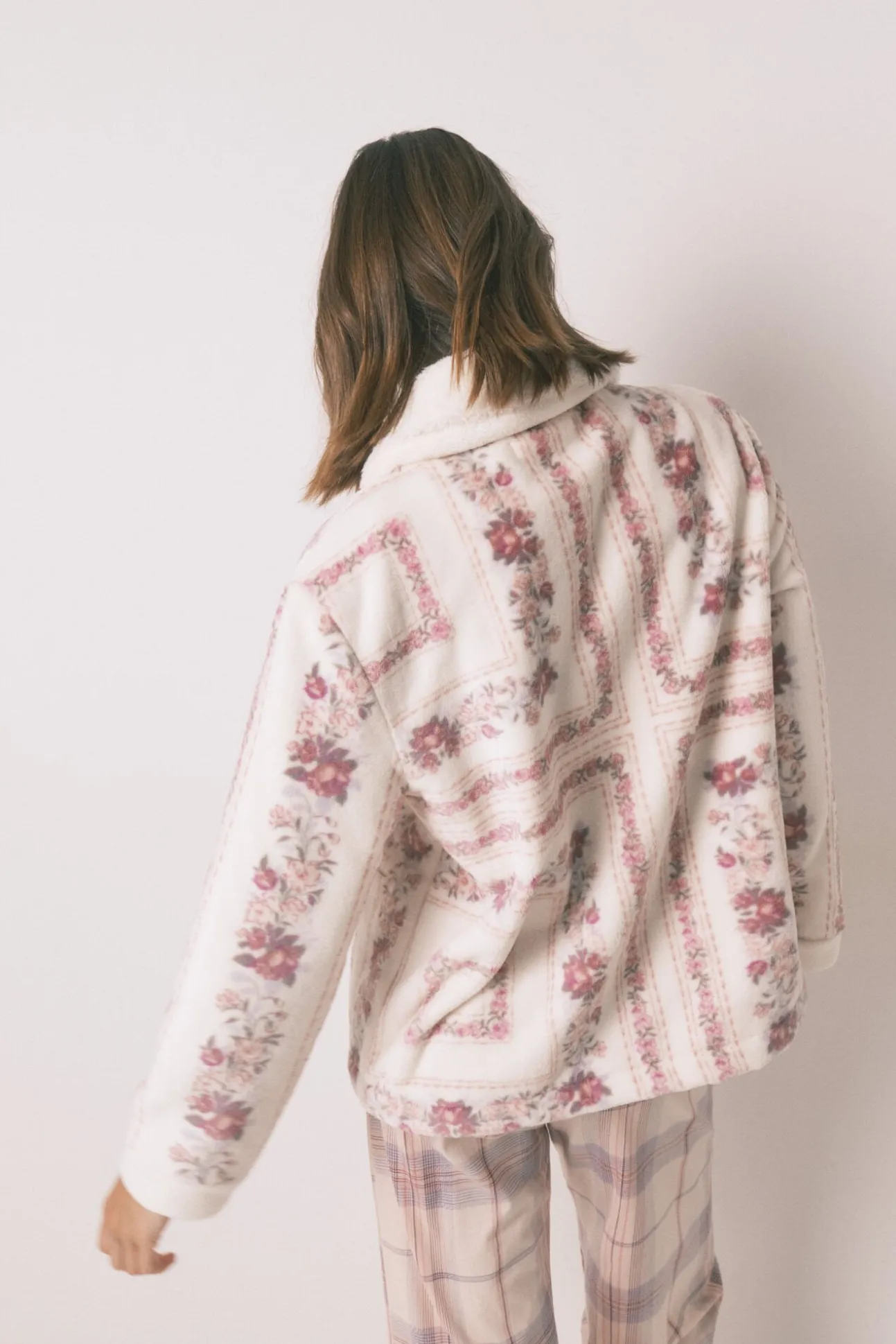 Robe curto rosa de polar