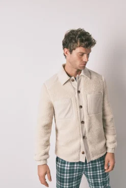 Robe de borrego bege de meia