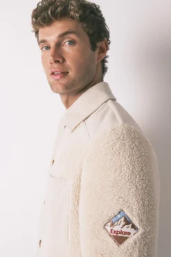 Robe de borrego bege de meia
