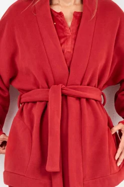 Robe de pele vermelha