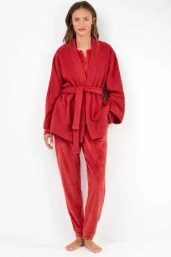 Robe de pele vermelha