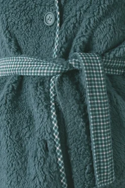 Robe estilo túnica de pelo verde