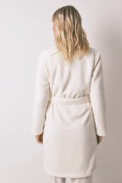 Robe midi de polar branca