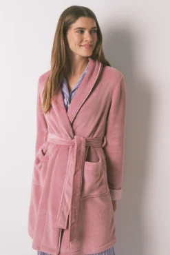 Robe midi de polar rosa