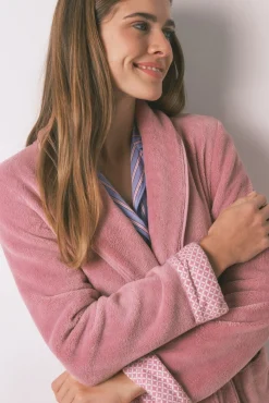 Robe midi de polar rosa
