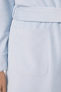 Robe midi de veludo azul com glitter
