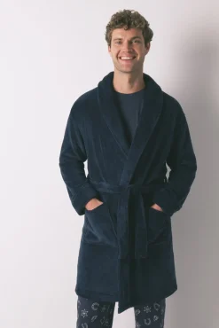 Robe midi polar azul masculino