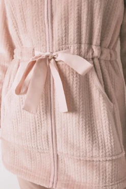 Robe midi polar rosa