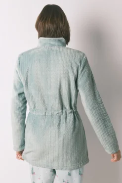 Robe midi tecido polar verde