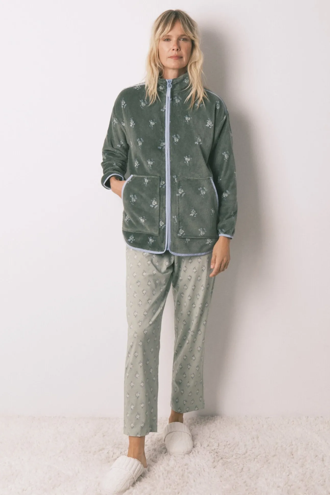 Robe polar com estampa floral