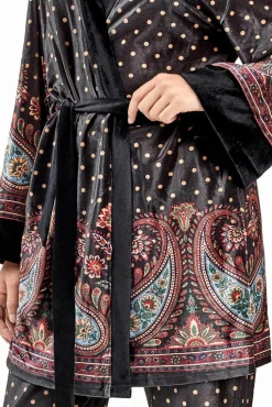 robe quimono de veludo