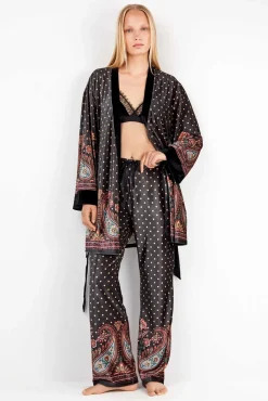 robe quimono de veludo