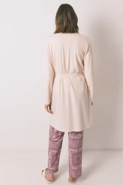 Robe robe rosa canelado