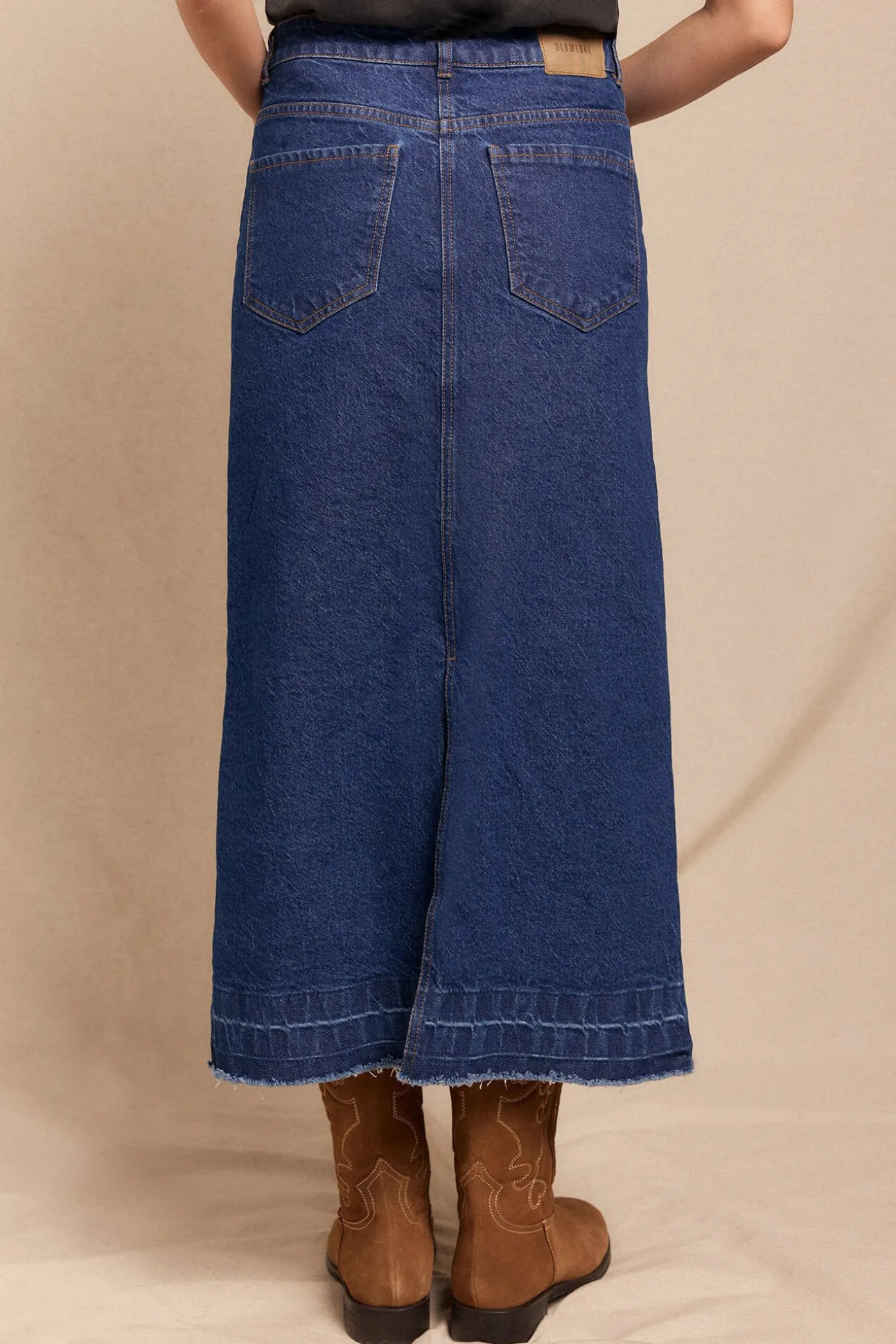 Saia Comprida Denim
