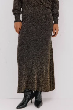 Saia de malha com lurex