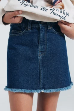 Saia denim menina