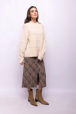 Saia estampada em jacquard