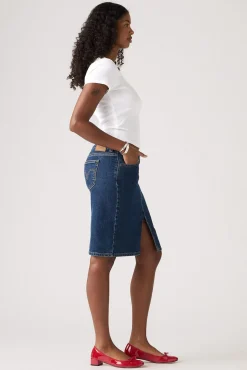 Saia jeans Levis® Midi baixa