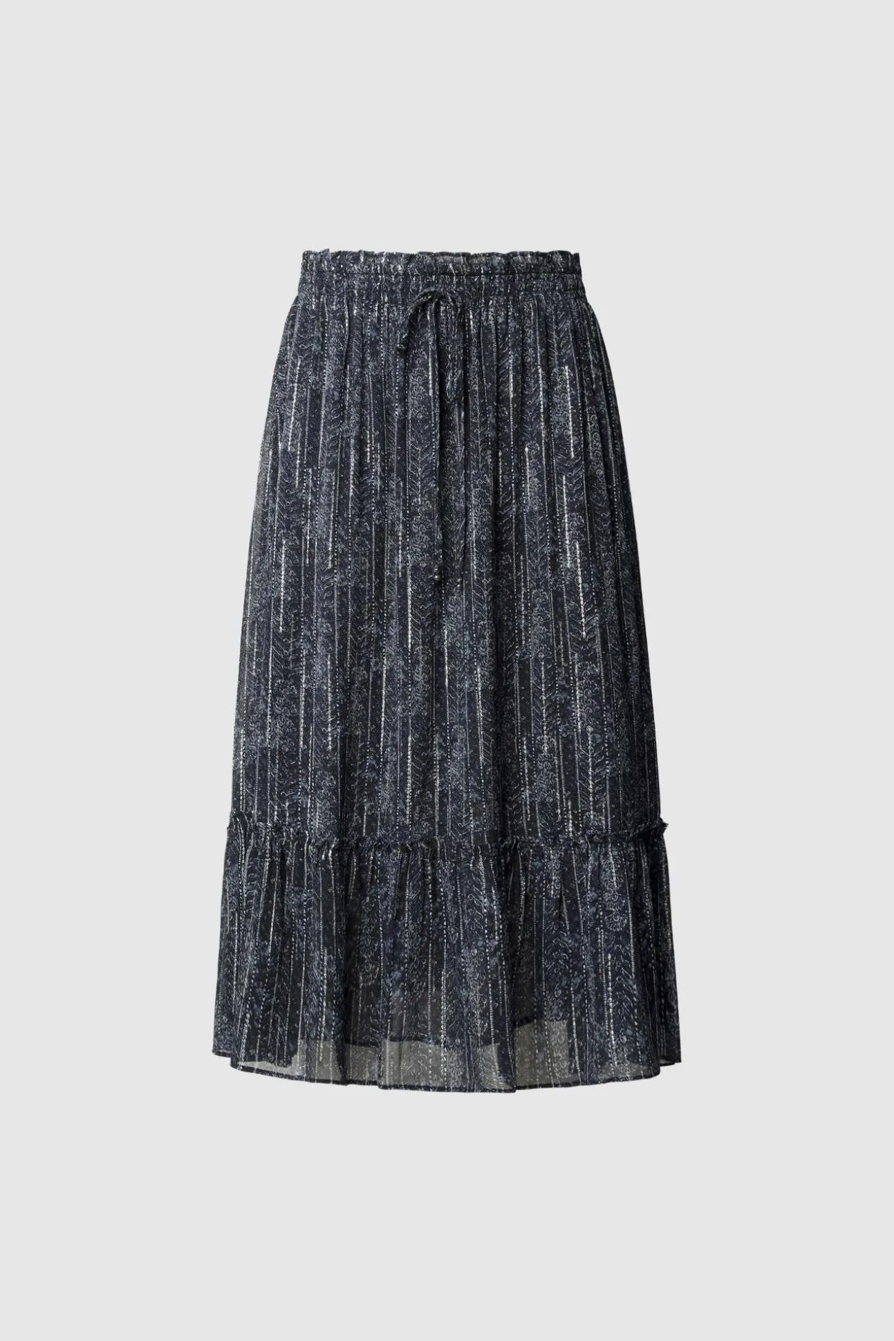 Saia longa com estampa floral