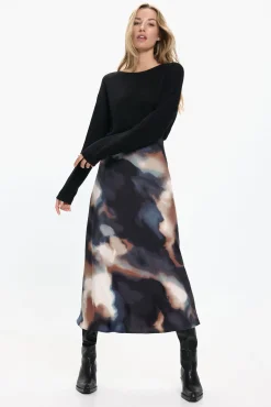 Saia longa estampada