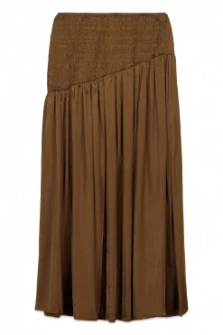 Saia midi acetinada
