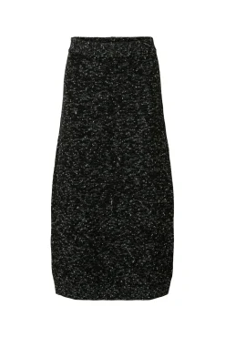 Saia midi de algodão orgânico