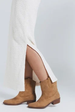 Saia midi de crochet