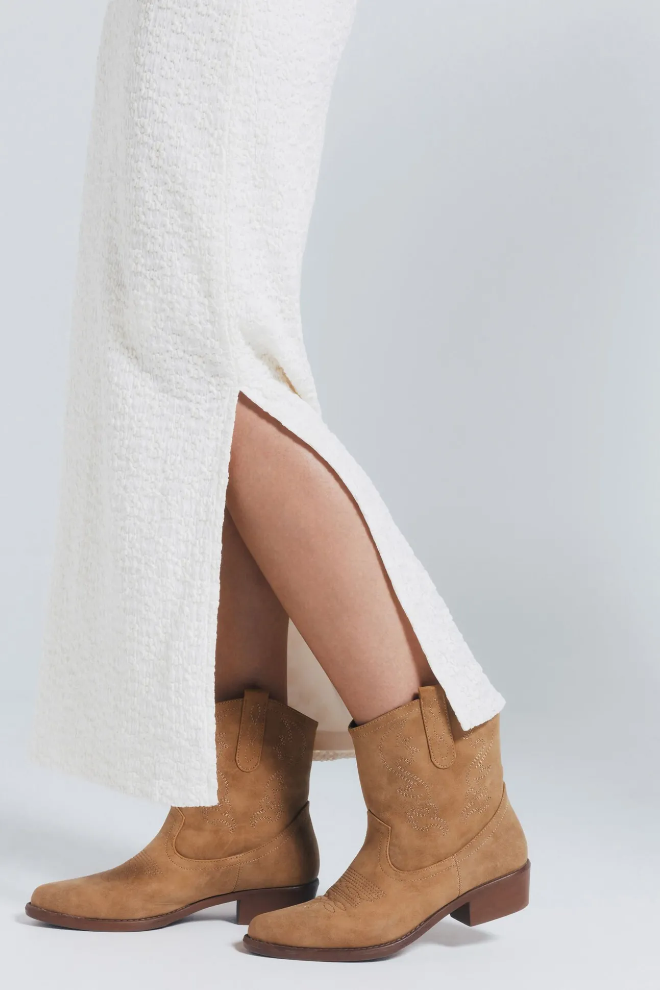 Saia midi de crochet