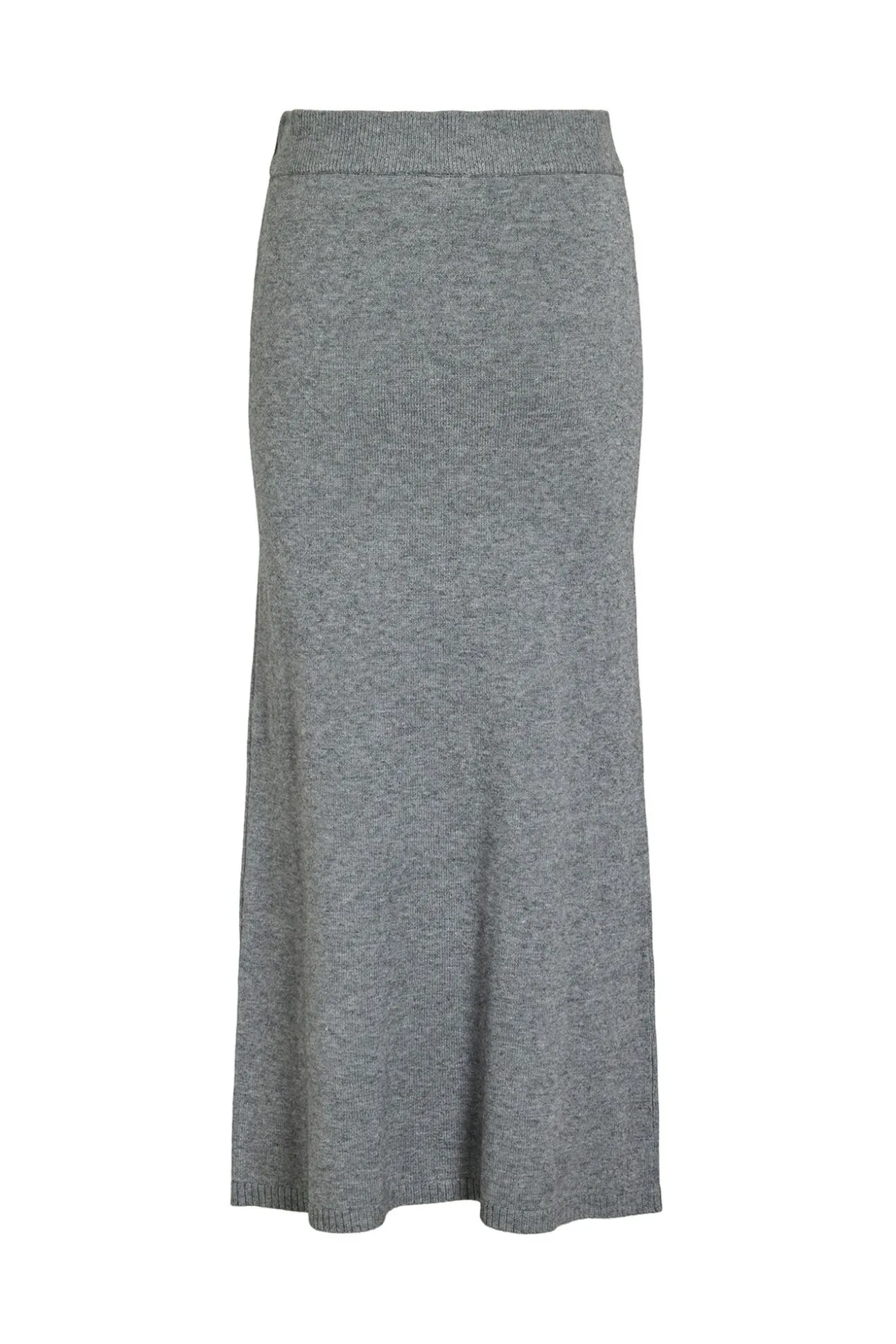 Saia midi de malha com viscose
