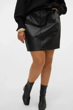 Saia midi encerada plus size