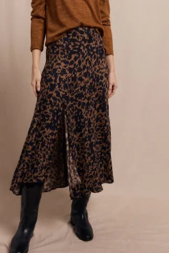 Saia midi estampada