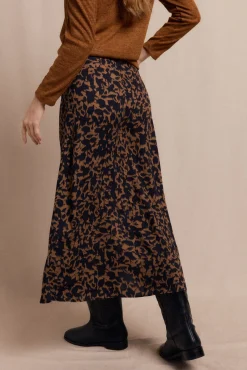 Saia midi estampada