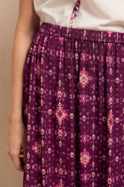 Saia midi estampada