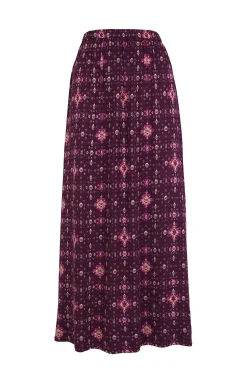 Saia midi estampada