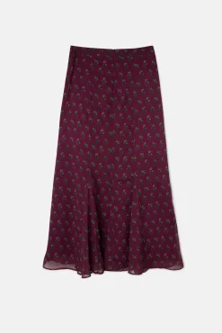 Saia midi estampado