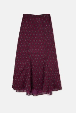 Saia midi estampado