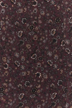 Saia midi pequena com estampado floral