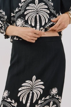 Saia reta estampada