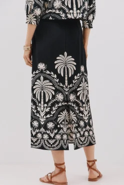 Saia reta estampada